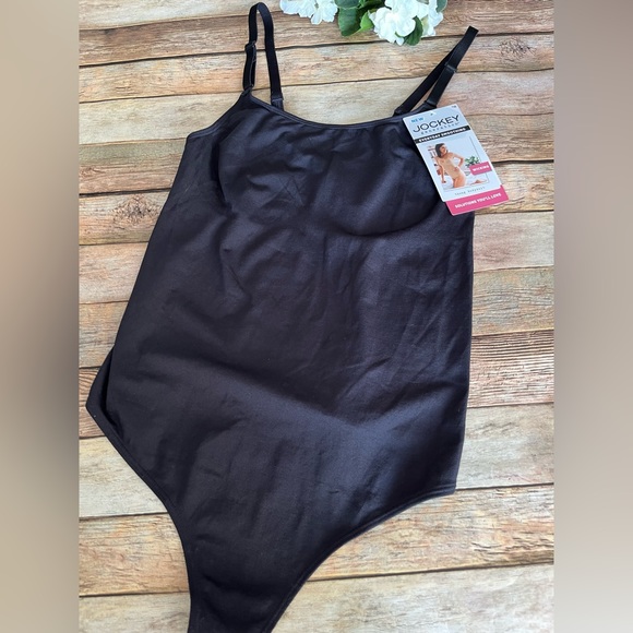 NWT Jockey Generation Black Everday Smoothing Thong Bodysuit Size Medium - Picture 2 of 8